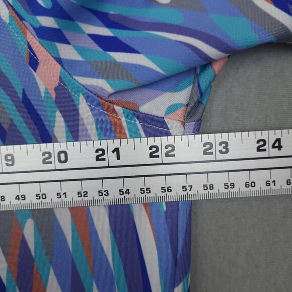 Chase 54 Men's Polo Shirt Size Medium Short Sleeve Funky Geometric AOP Polyester - Picture 6 of 7